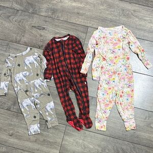 Posh Peanut girls 0-3, 3-6, and 6-12 viscose bamboo spandex outfits bundle